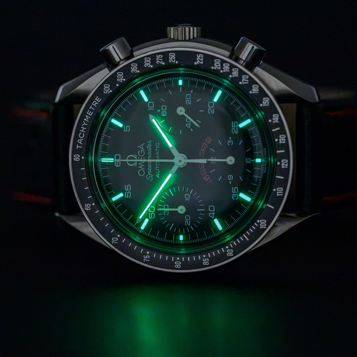 OMEGA Speedmaster Reduced 3810.51.41 AC Milan 100th Anniv. 39mm Auto Watch +B&P7