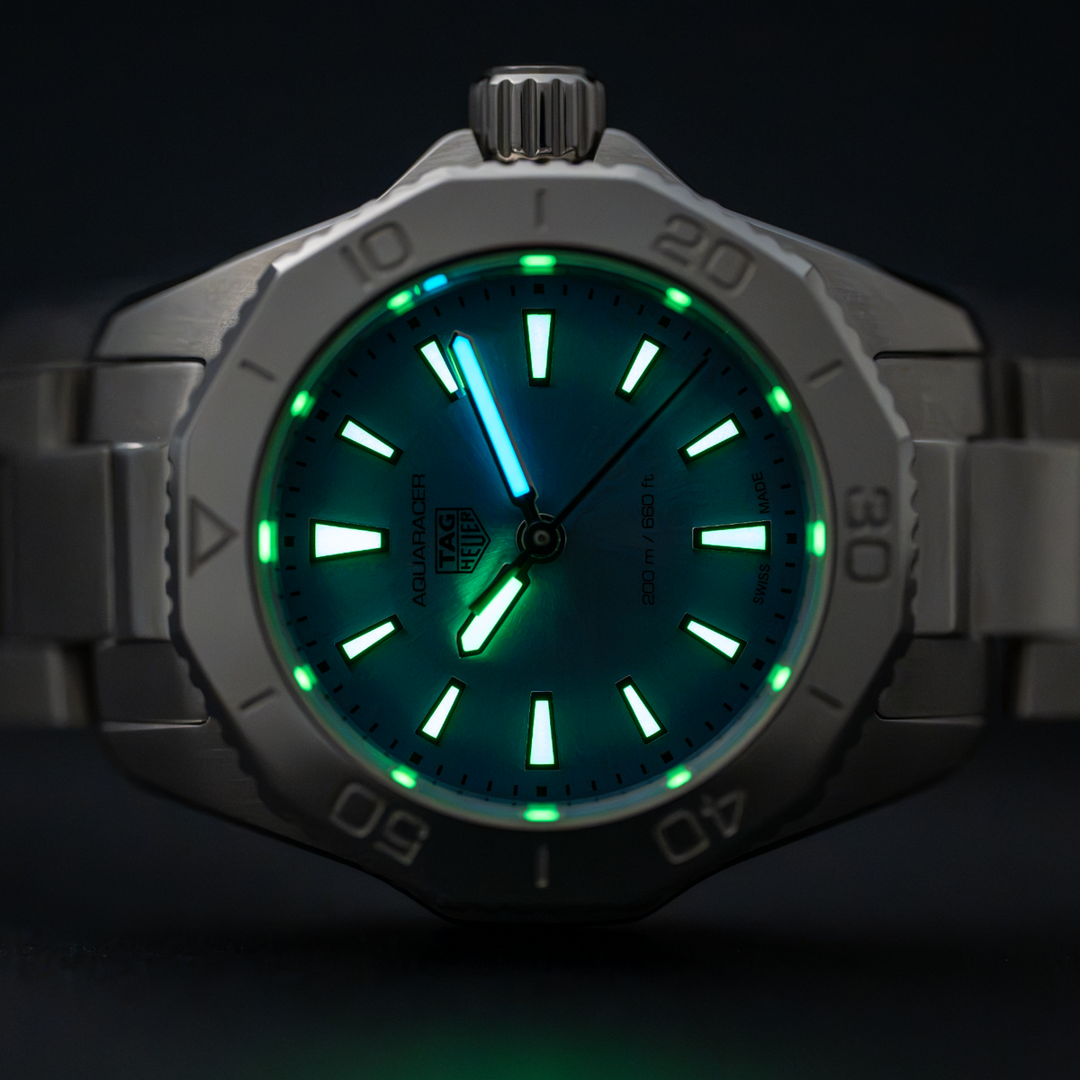TAG Heuer Aquaracer Professional WBP1415 Blue Dial 30mm Ladies Watch + B&P8