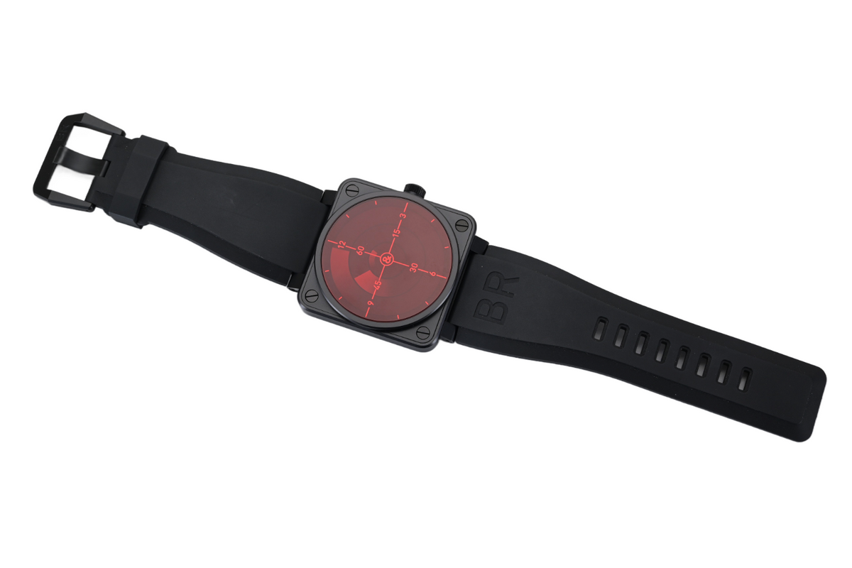 Bell And Ross BR01 92SRR Red Radar Limited Edition 46mm Men's Watch + B&P8