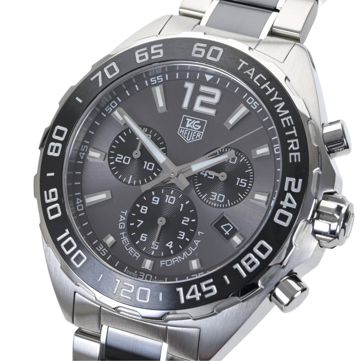 TAG Heuer Formula 1 Chrono CAZ1111 Steel 43mm Black Ceramic & Gray Men's Watch5