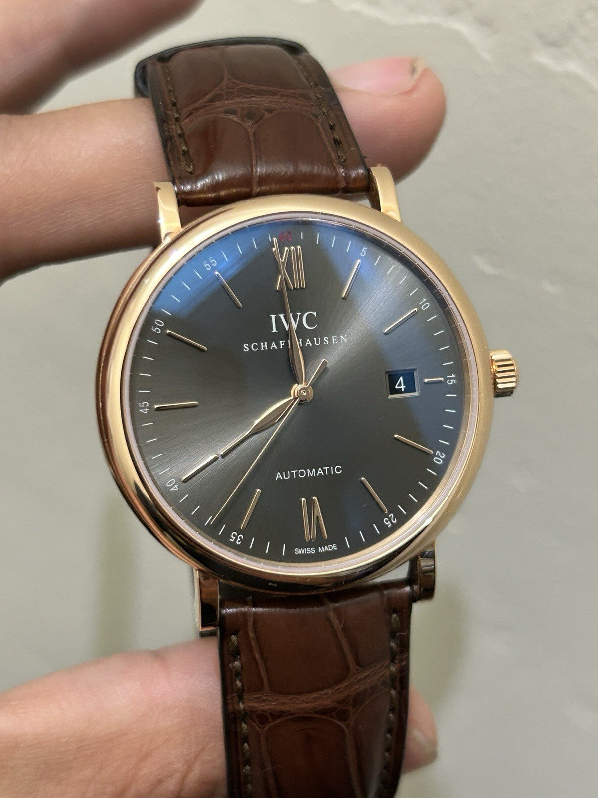 IWC Portofino IW356511 Automatic 18k Rose Gold 40mm Gray Dial Watch + Box/Papers7