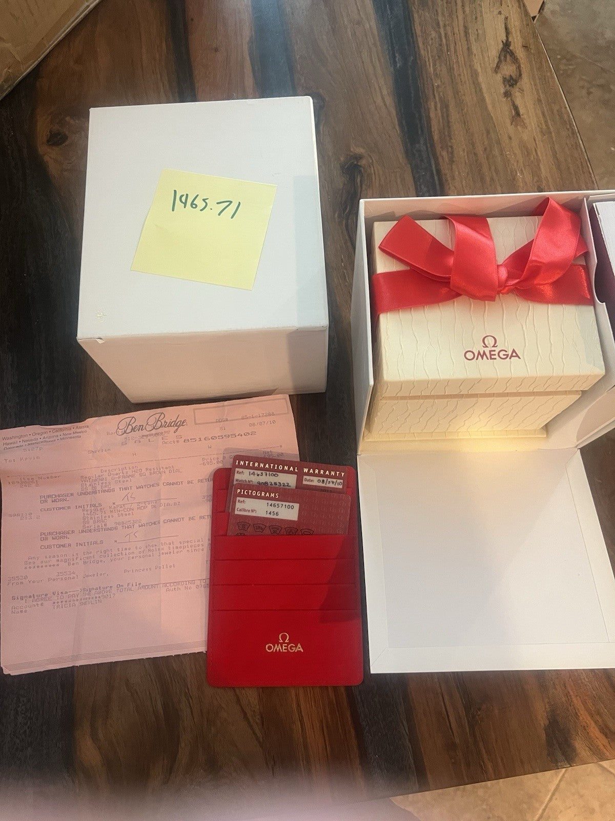 OMEGA Constellation 1465.71 Factory Diamond MOP 22mm Ladies Watch + Box & Papers1