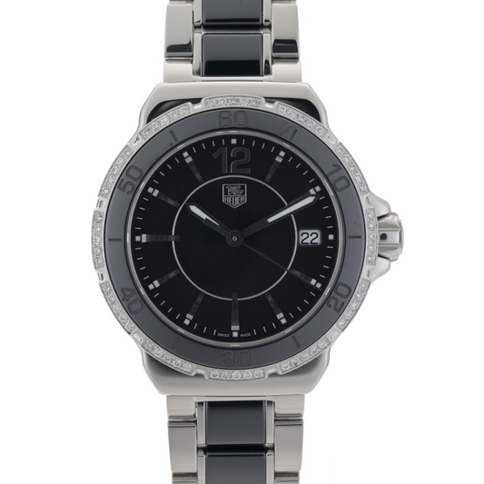 TAG Heuer Formula 1 WAH1212 Diamond Ceramic Bezel 37mm Watch Full Set0