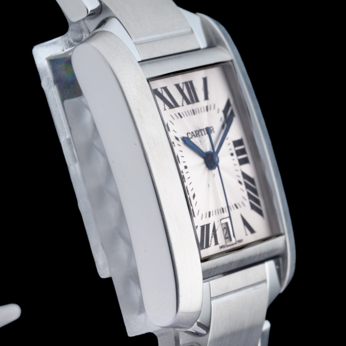 Cartier Tank Francaise Large 2302 Automatic 28x32mm White Roman Dial Watch2