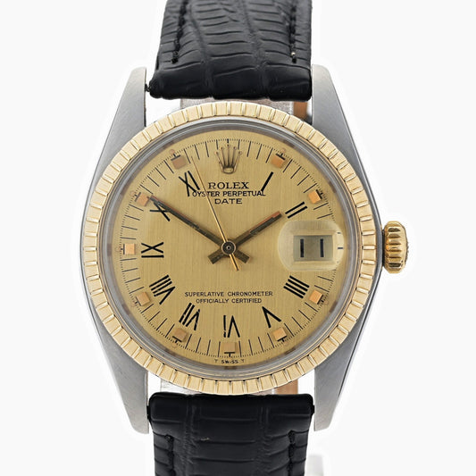 Rolex Oyster Perpetual Date 1505 Gold & Steel 34mm Automatic Watch0
