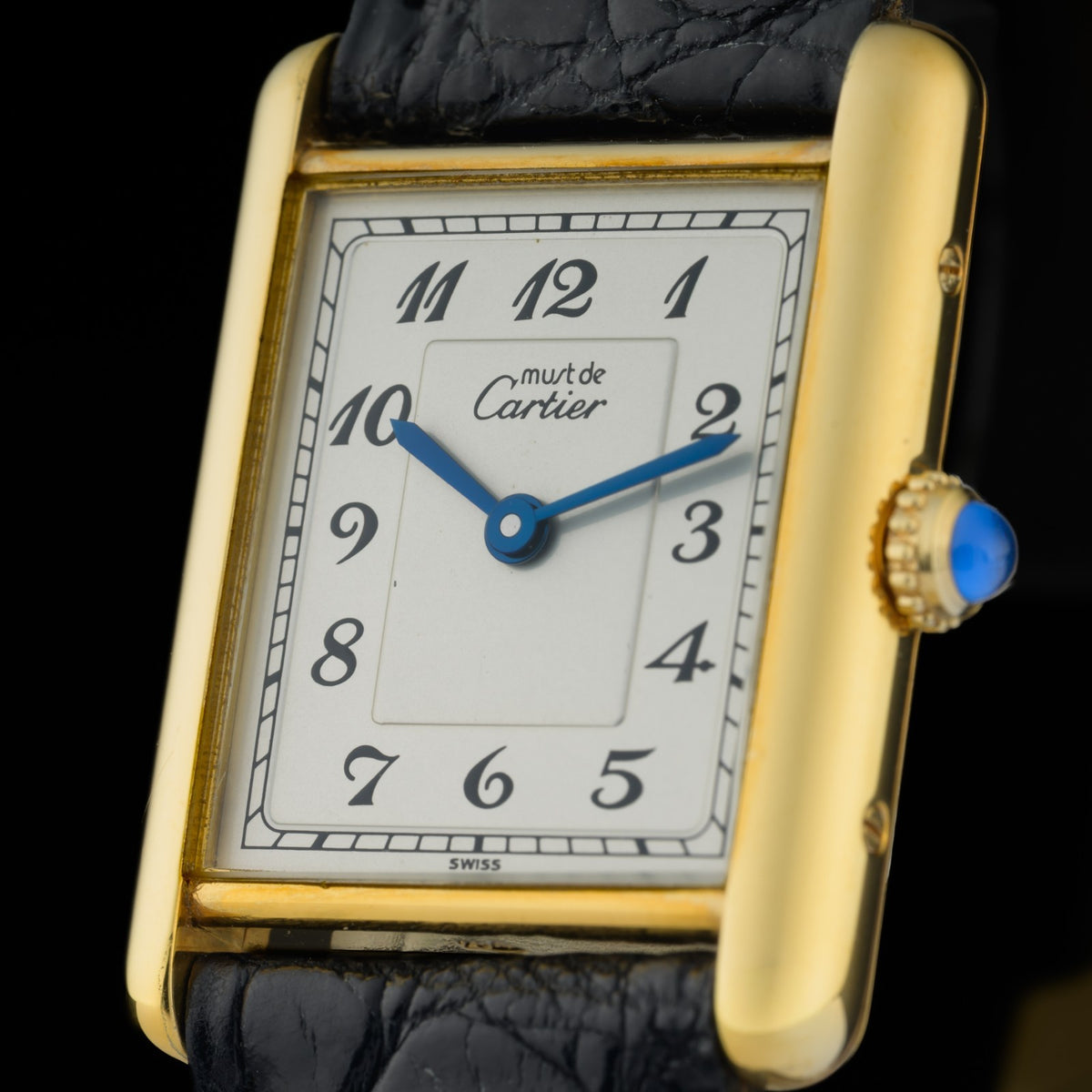 Cartier Must Tank Large 590005 Arabic Dial 23x30mm Gold Vermeil Watch + Service4