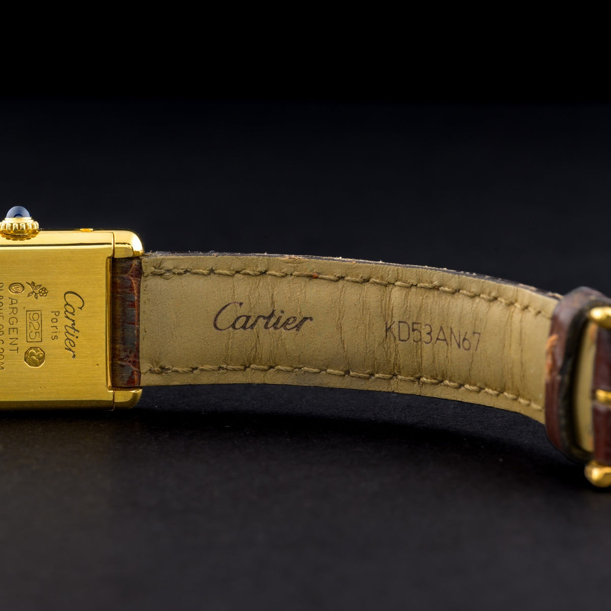 Cartier Tank Must Small Lemon Dial  21mm Gold Vermeil Manual Ladies Watch6