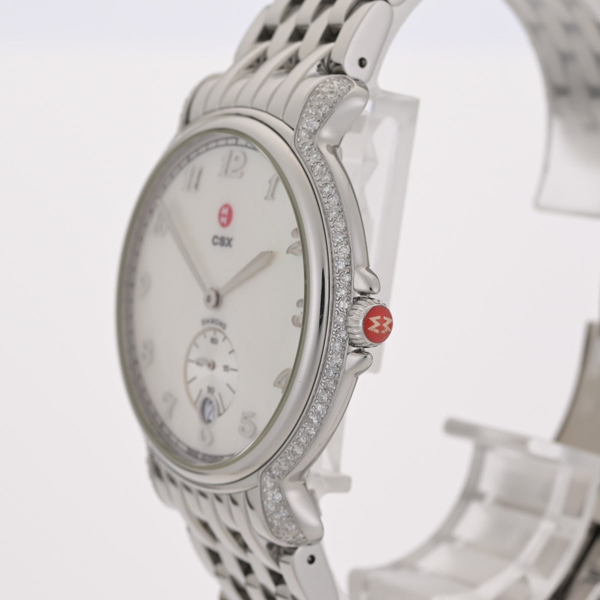 MICHELE CSX 94 Diamond Bezel 0.55 CTW MOP Dial 38mm Ladies Watch4