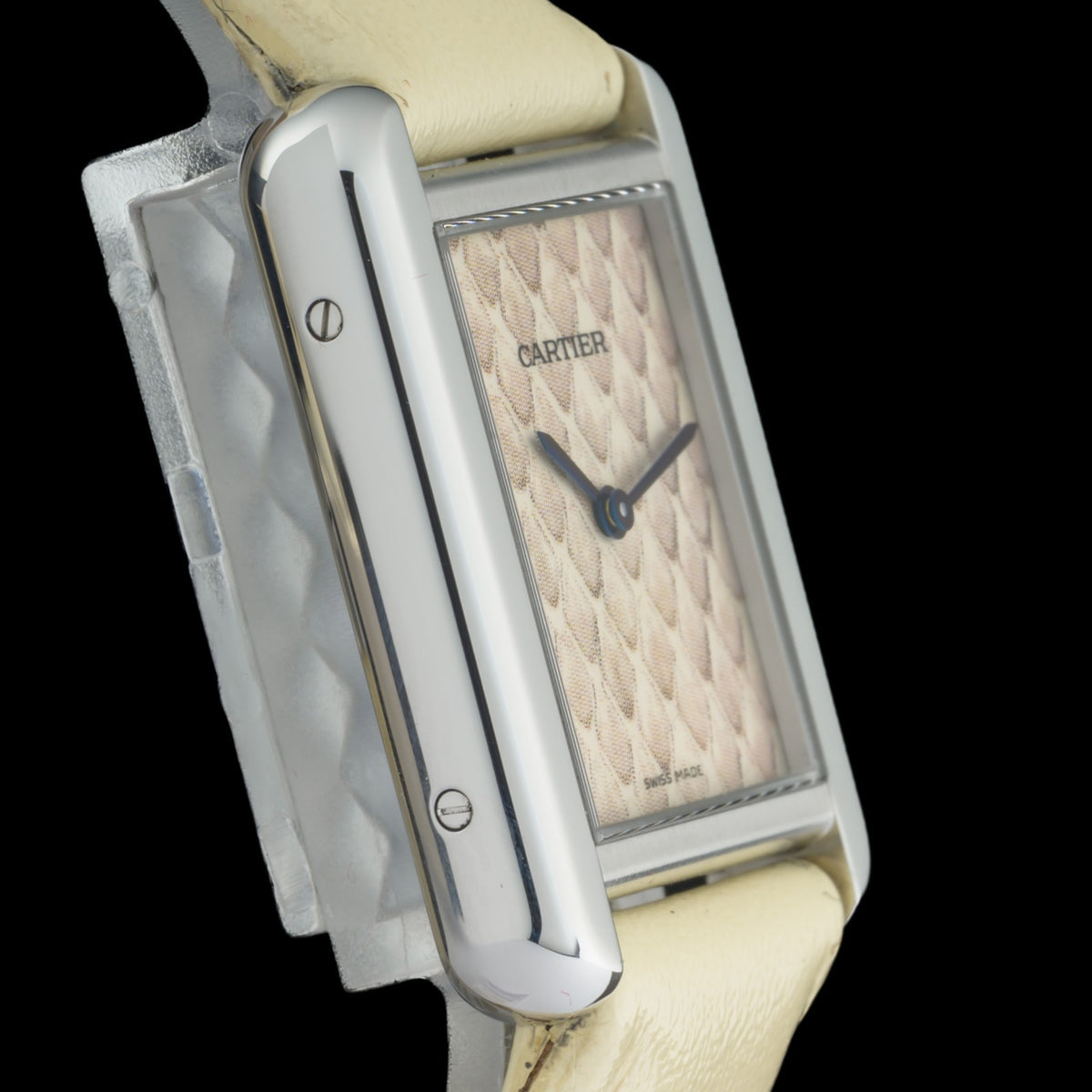 Cartier Tank Solo Python Edition 24x31mm Steel Ladies Watch + Pouch3