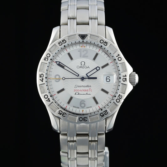 OMEGA Seamaster AutoQuartz OmegaMatic 2514.30 Silver Dial 37mm Men's Watch0
