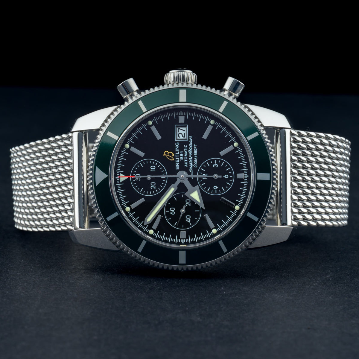 Breitling SuperOcean Heritage A13320 Limited Edition Green 46mm Watch Full Set6