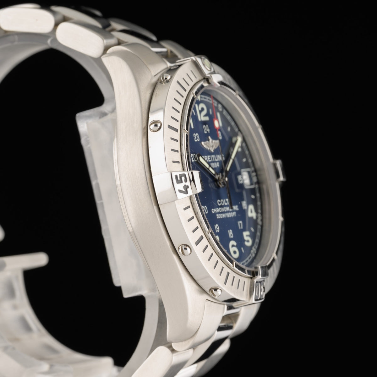 Breitling Colt Diver 500m A74350 Blue Dial 38mm Quartz Watch + B&P3