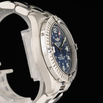Breitling Colt Diver 500m A74350 Blue Dial 38mm Quartz Watch + B&P3