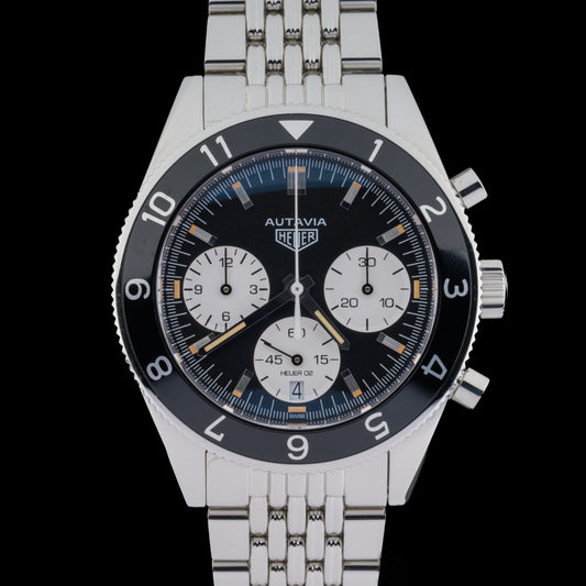 TAG Heuer Autavia Chronograph CBE2110 Black 42mm Automatic Men's Watch +B&P0