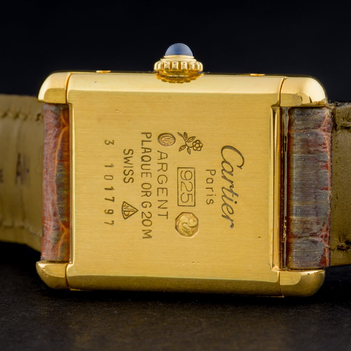Cartier Tank Must Small Lemon Dial  21mm Gold Vermeil Manual Ladies Watch5