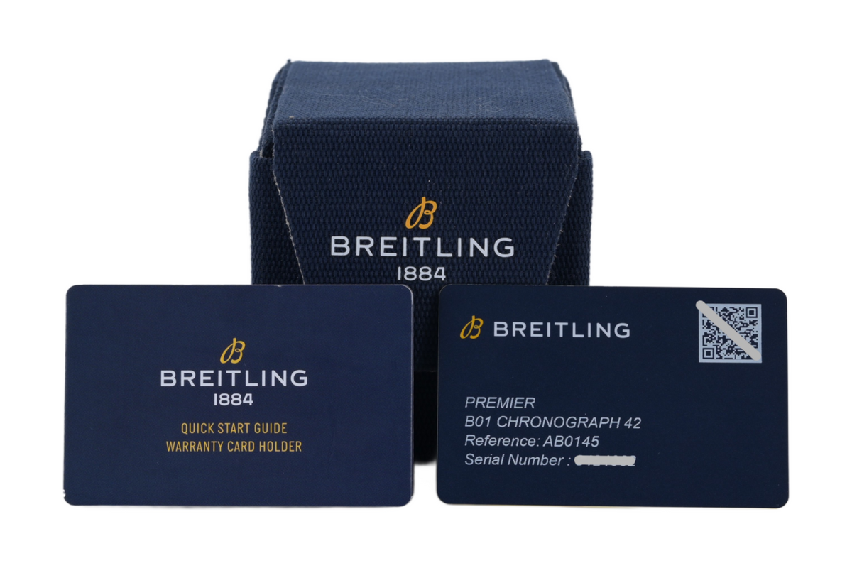 2025 Breitling Premier B01 AB0145 Chrono 42mm Black Auto Men's Watch Full Set1