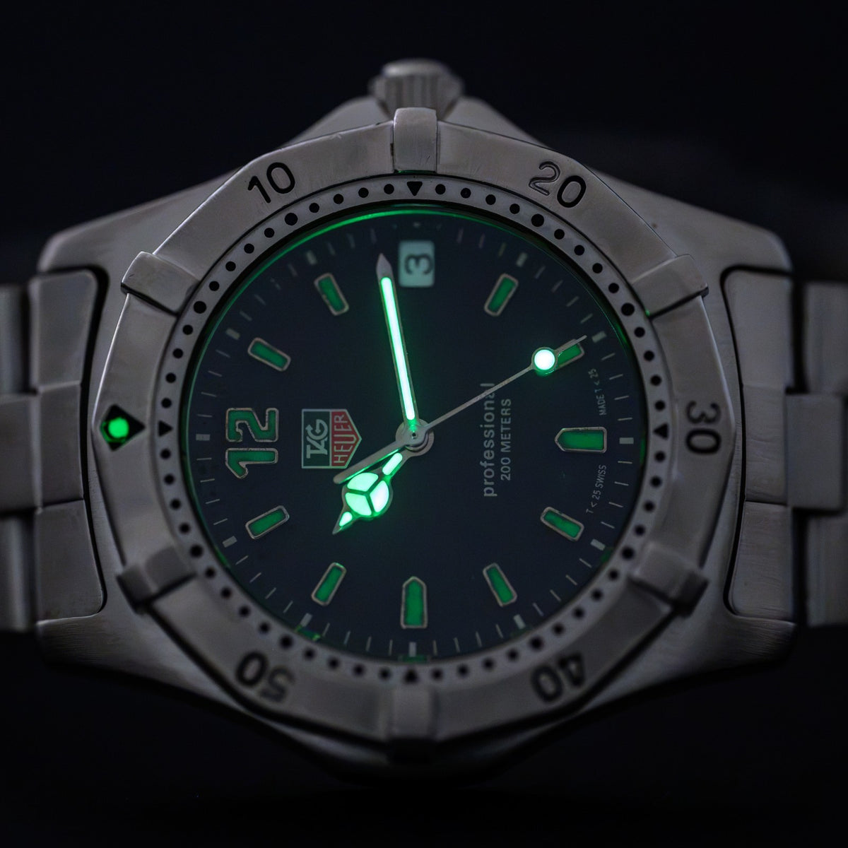 TAG Heuer Professional WK1110 Black 38mm Quartz Steel Men's Watch7
