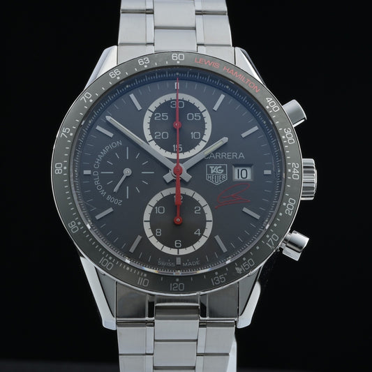 TAG Heuer Carrera CV201M Lewis Hamilton Limited 41mm Gray Auto Men's Watch0
