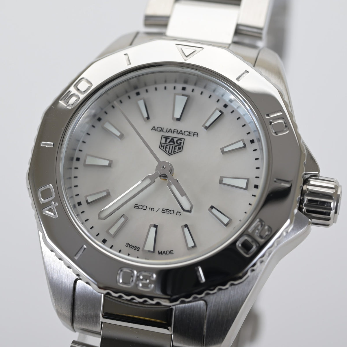 TAG Heuer Aquaracer WBP1418 White MOP 30mm Ladies Quartz Watch1
