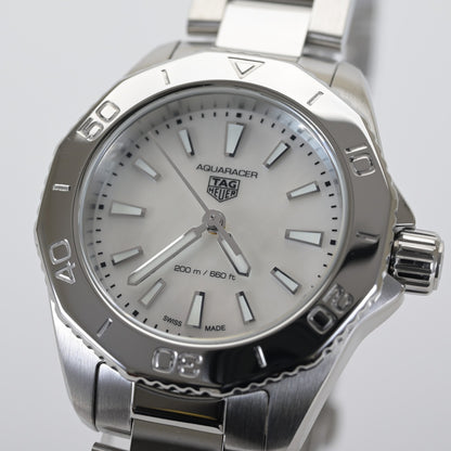 TAG Heuer Aquaracer WBP1418 White MOP 30mm Ladies Quartz Watch1
