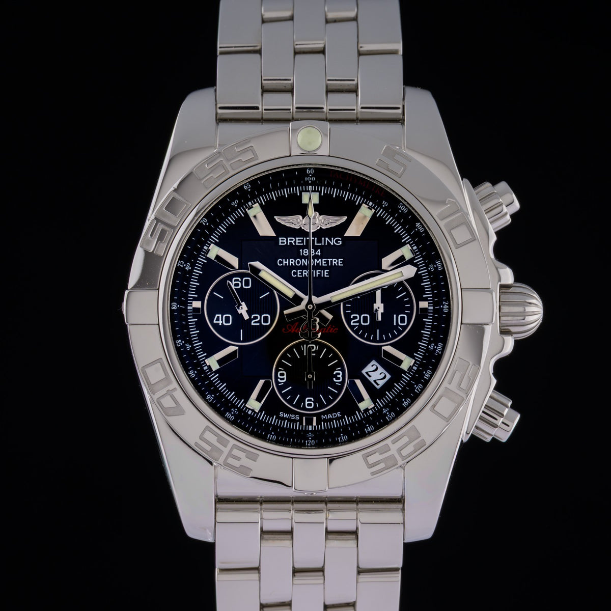 Breitling Chronomat 44mm AB0110 Gray Dial Automatic Men's Steel Watch + Papers2