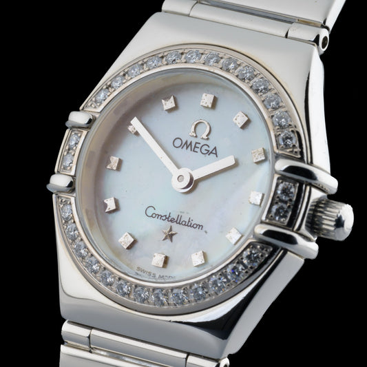 OMEGA Constellation My Choice 1465.71 Factory Diamond MOP Dial 23mm Ladies Watch0