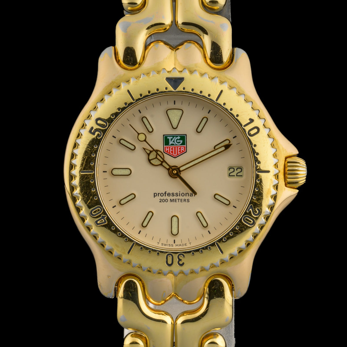 TAG Heuer Professional SEL S94.006 Gold Plated 38mm Quartz Men's Watch0