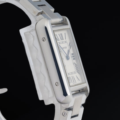 Cartier Tank Solo 3170 White Roman Dial 24x31mm Steel Quartz Watch2