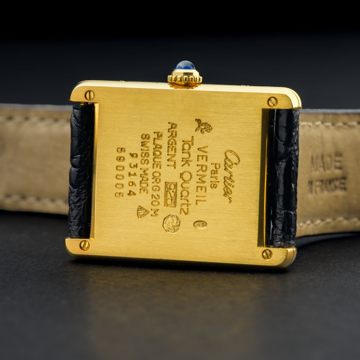 Cartier Must Tank Large 590005 Arabic Dial 23x30mm Gold Vermeil Watch + Service7