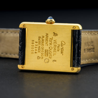 Cartier Must Tank Large 590005 Arabic Dial 23x30mm Gold Vermeil Watch + Service7