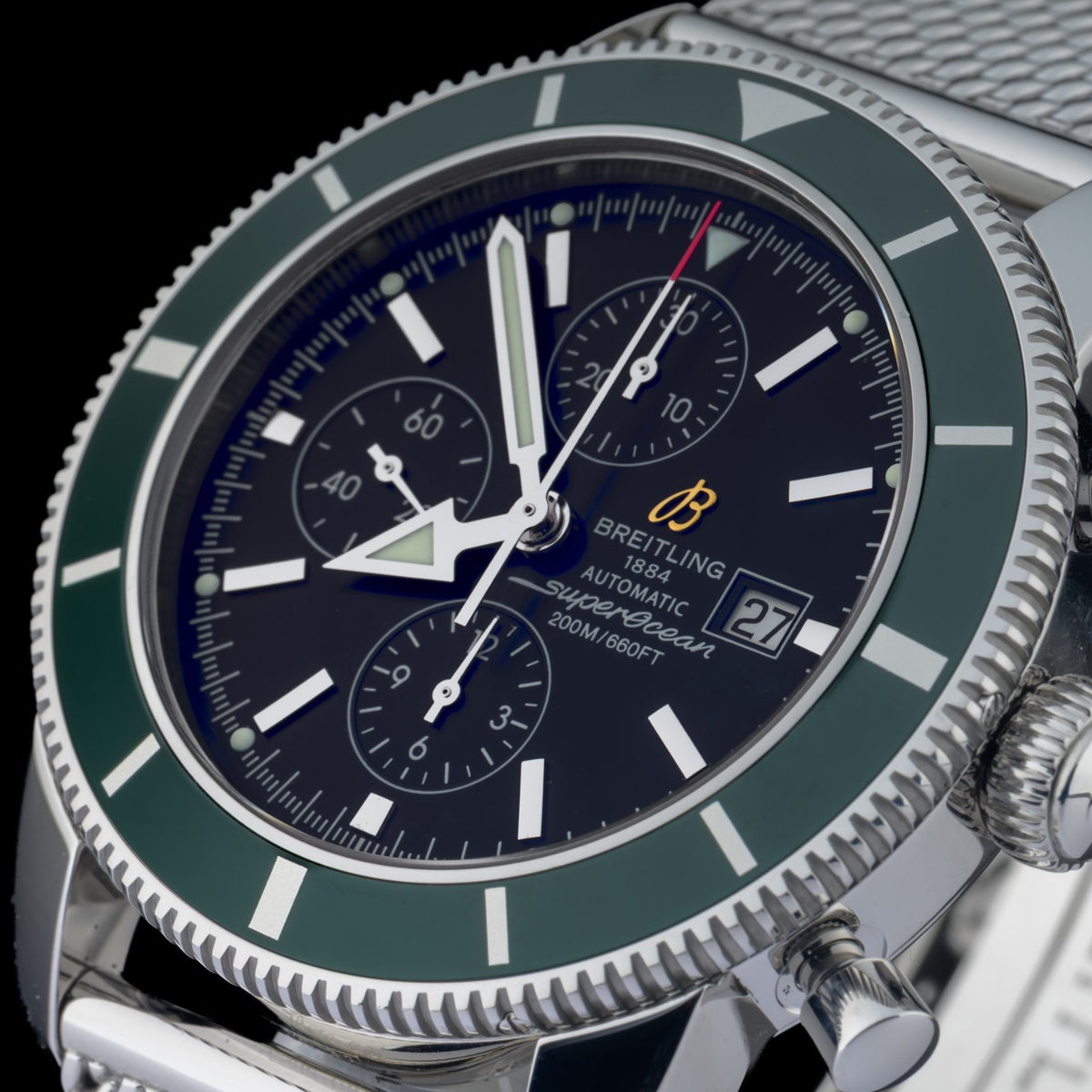 Breitling SuperOcean Heritage A13320 Limited Edition Green 46mm Watch Full Set4