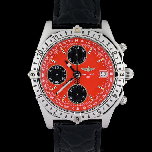 Breitling Chronomat Longitude A20048 Automatic Chronograph Red 41mm Watch0