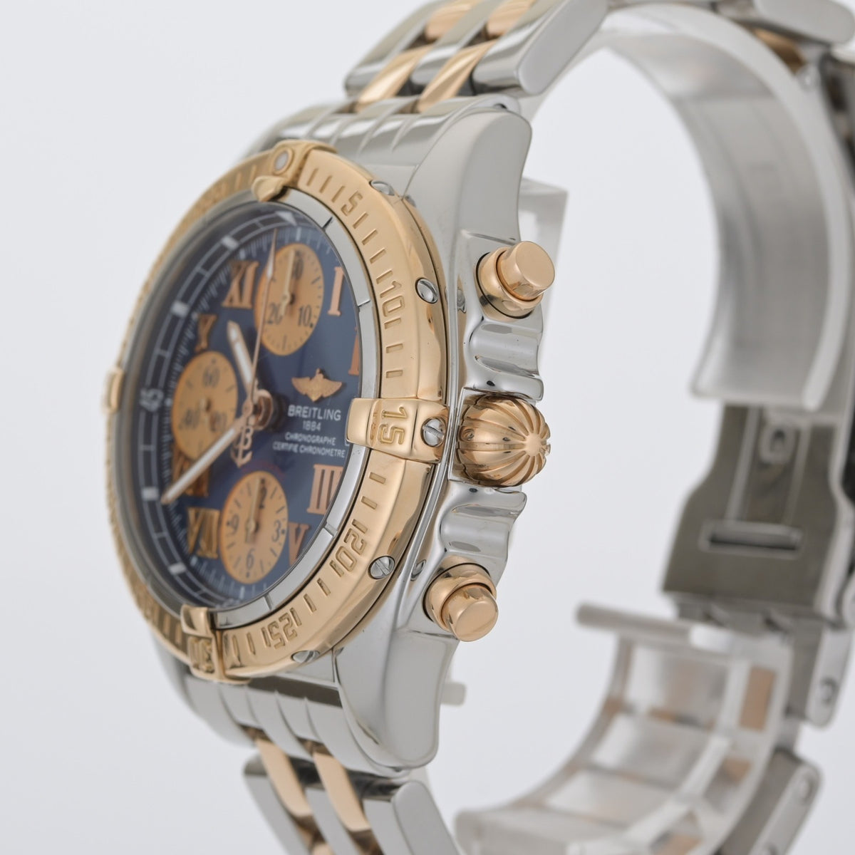 Breitling Chrono Cockpit C13358 Blue Dial 39mm 18k Rose Gold Automatic Watch3