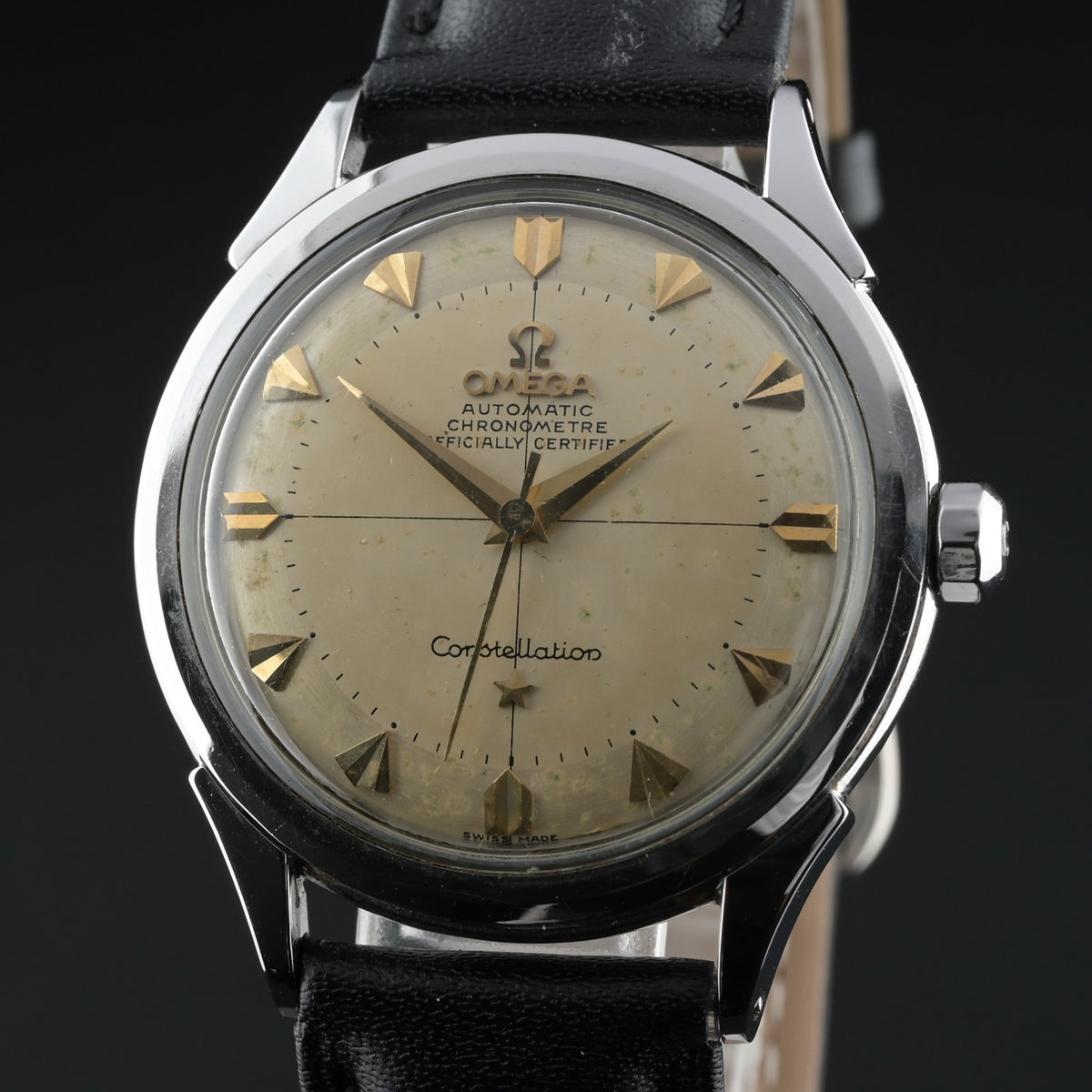 OMEGA Constellation Pie Pan Crosshair Dial 35mm Automatic Steel Watch1