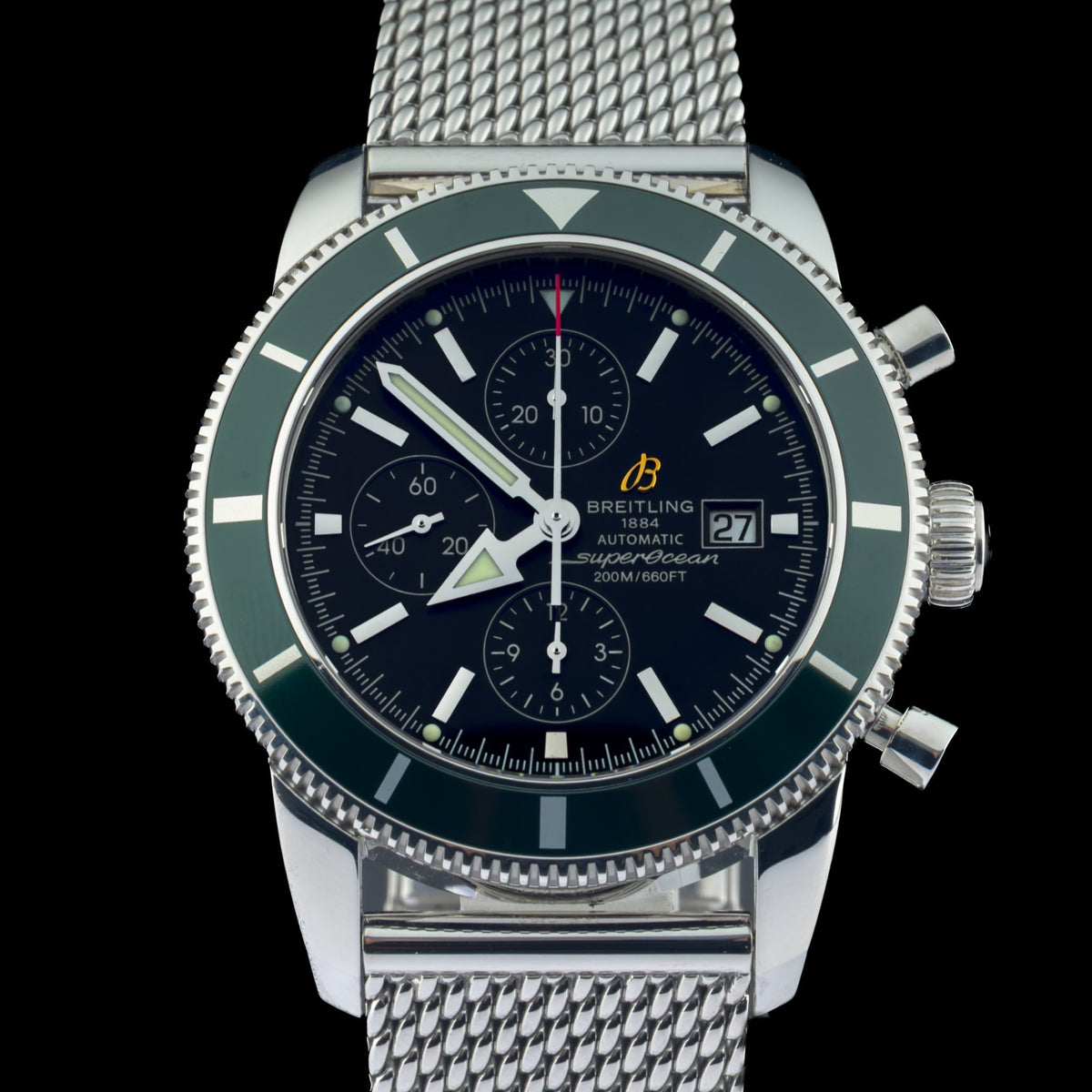 Breitling SuperOcean Heritage A13320 Limited Edition Green 46mm Watch Full Set0