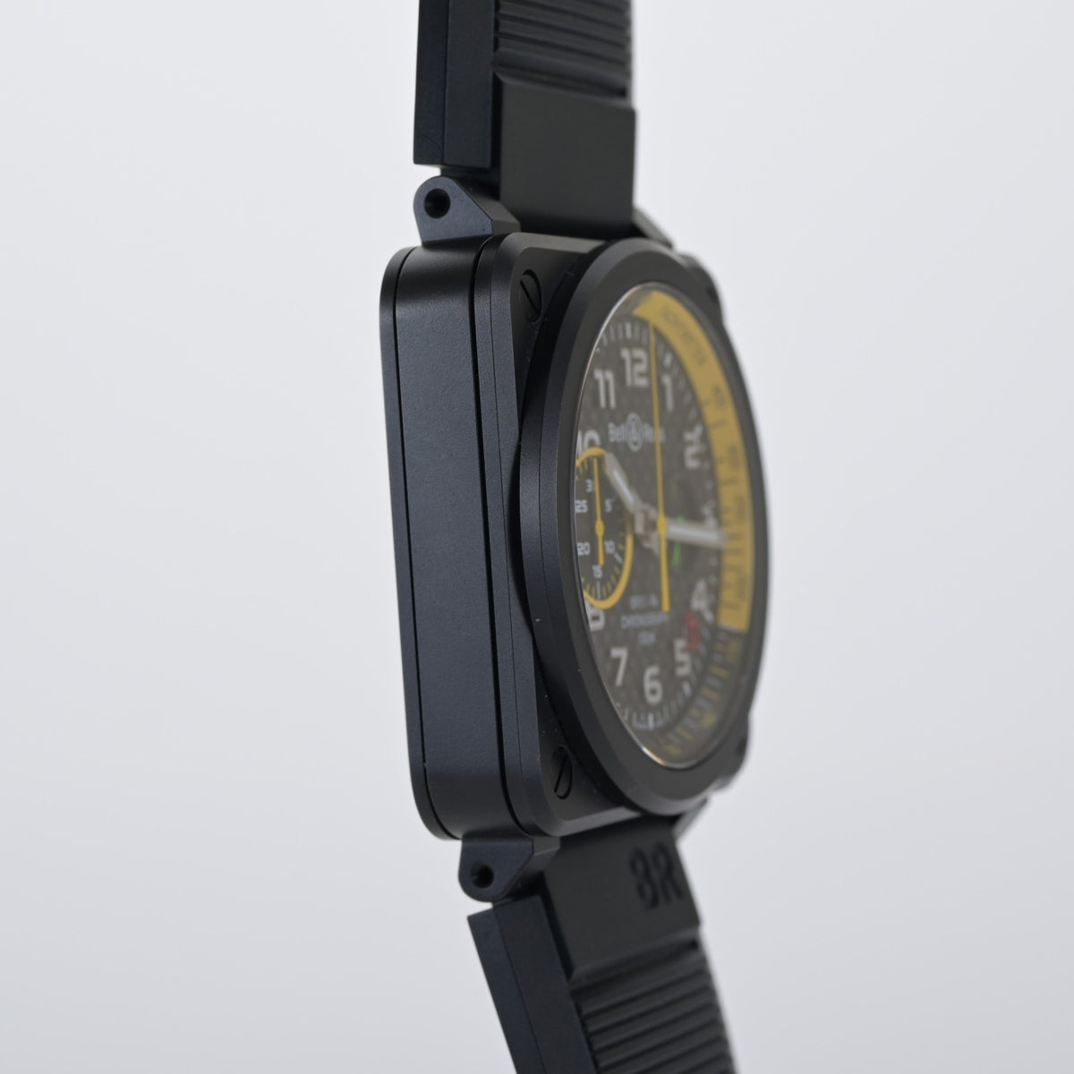 Bell & Ross BR03 94 Chronograph RS17 Black & Yellow 42mm Men's Watch + B&P4
