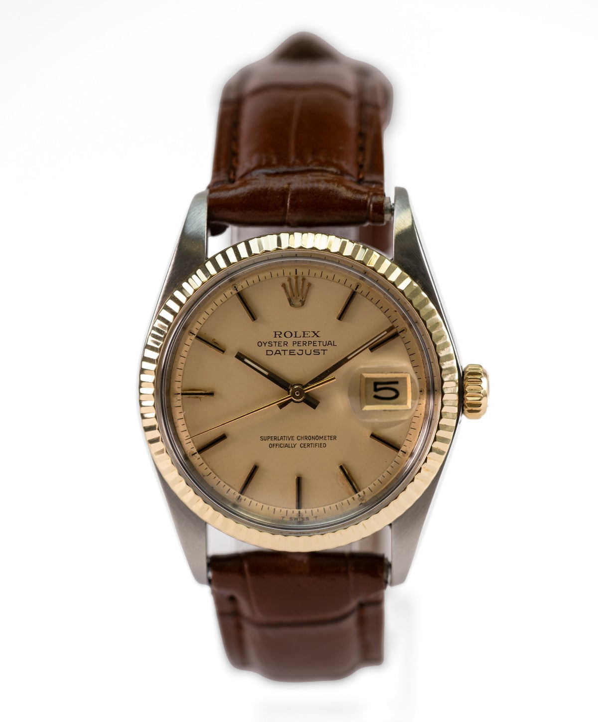 Rolex Oyster Perpetual Datejust 1601 Champagne Dial 36mm Automatic Watch2