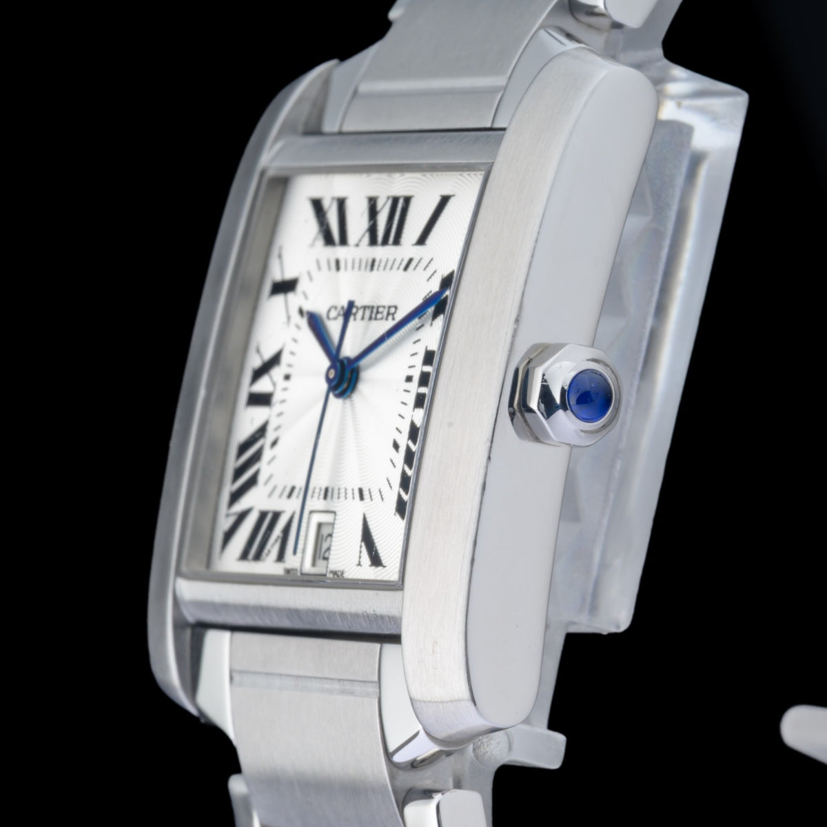 Cartier Tank Francaise Large 2302 Automatic 28x32mm White Roman Dial Watch1
