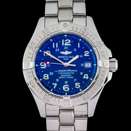 Breitling Superocean A17360 Blue Dial Automatic Stainless Steel 42mm Men's Watch0