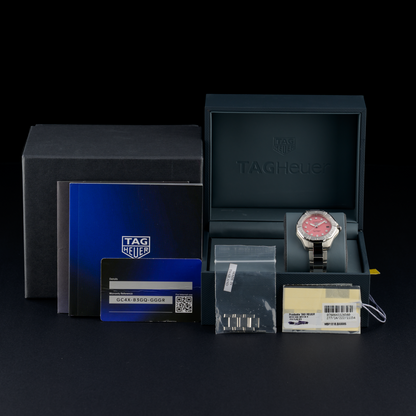 TAG Heuer Aquaracer Solargraph WBP1318 Pink Diamond 34mm Ladies Watch Full Set1