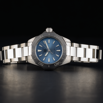 TAG Heuer Aquaracer Professional WBP1415 Blue Dial 30mm Ladies Watch + B&P5