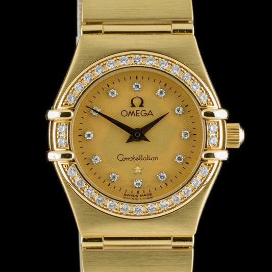 OMEGA Constellation 1167.15.00 18k Solid Yellow Gold Diamond 22mm Watch + B&P0