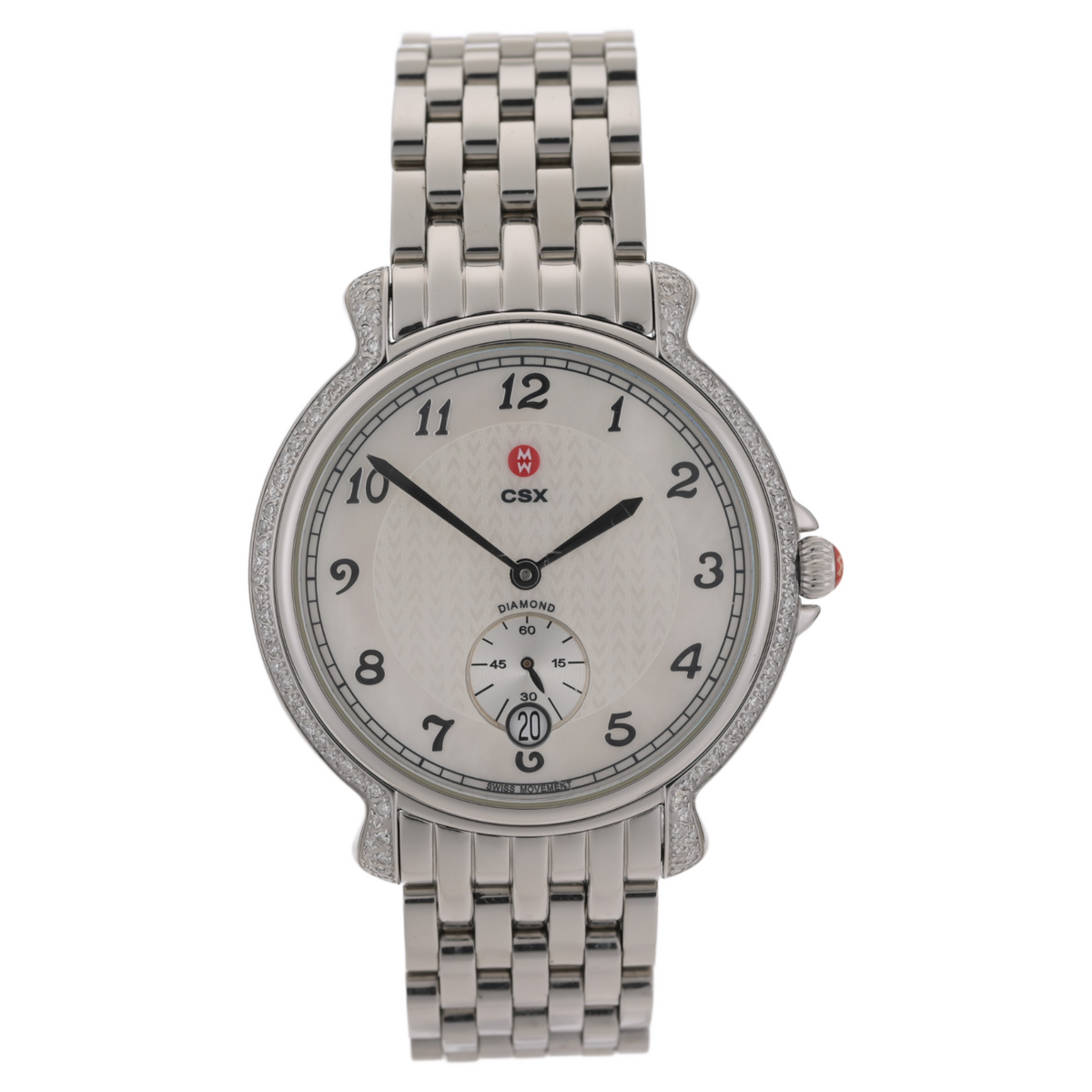 MICHELE CSX 94 Diamond Bezel 0.55 CTW MOP Dial 38mm Ladies Watch2
