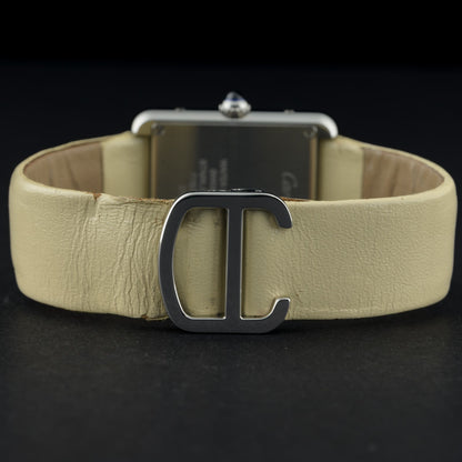 Cartier Tank Solo Python Edition 24x31mm Steel Ladies Watch + Pouch6