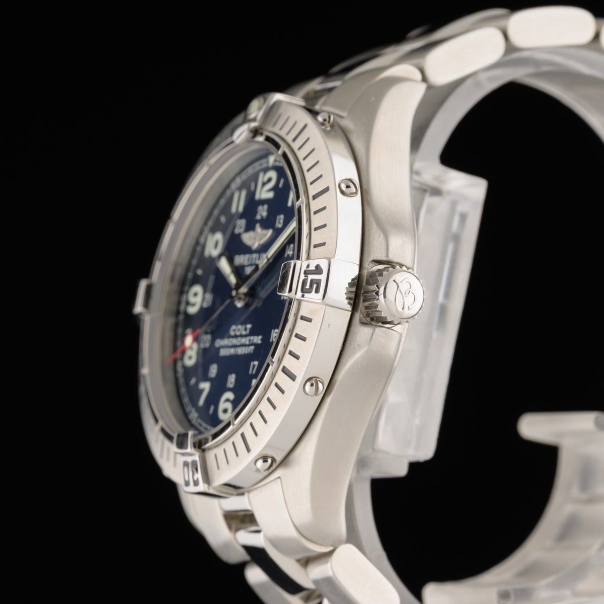 Breitling Colt Diver 500m A74350 Blue Dial 38mm Quartz Watch + B&P2