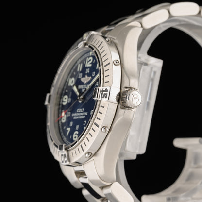 Breitling Colt Diver 500m A74350 Blue Dial 38mm Quartz Watch + B&P2