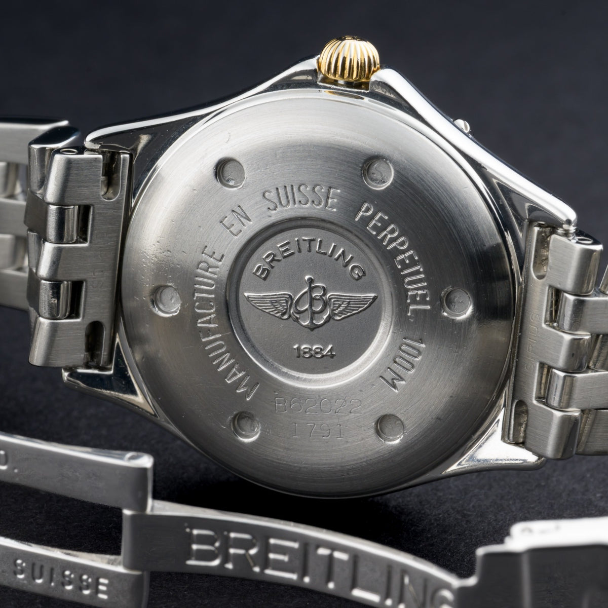 Breitling Perpetual Sirius Gold Dial 31mm Quartz Steel Ladies Watch6
