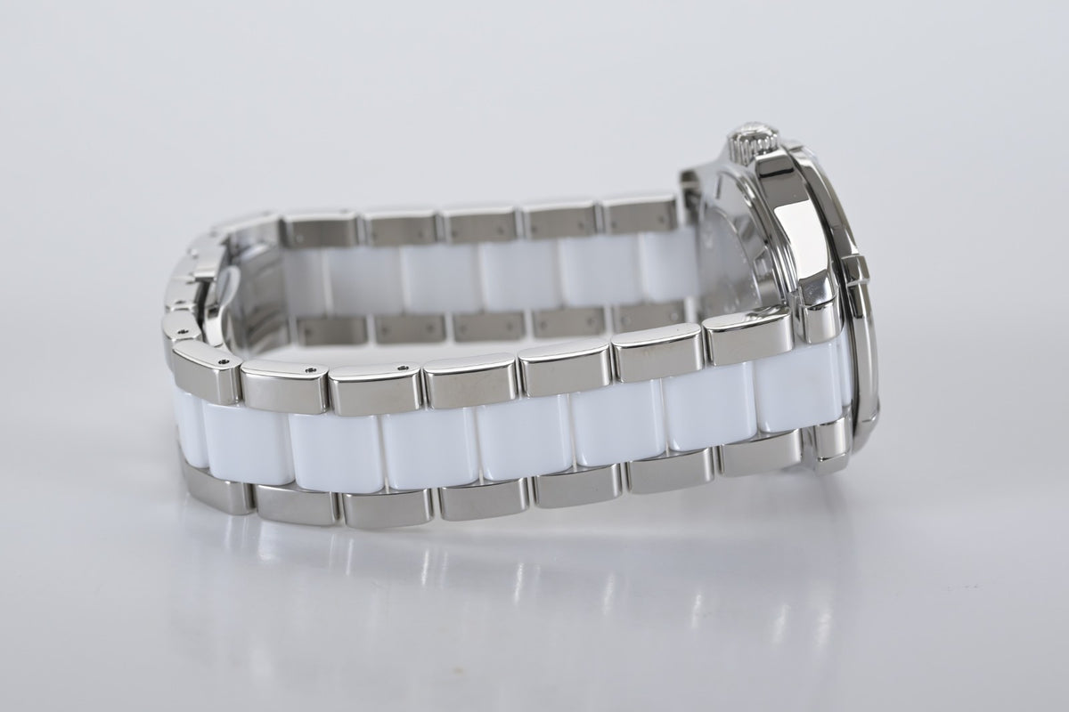TAG Heuer Aquaracer Ceramic Diamond WAY131F White 35mm Ladies Watch Full Set8