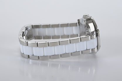 TAG Heuer Aquaracer Ceramic Diamond WAY131F White 35mm Ladies Watch Full Set8