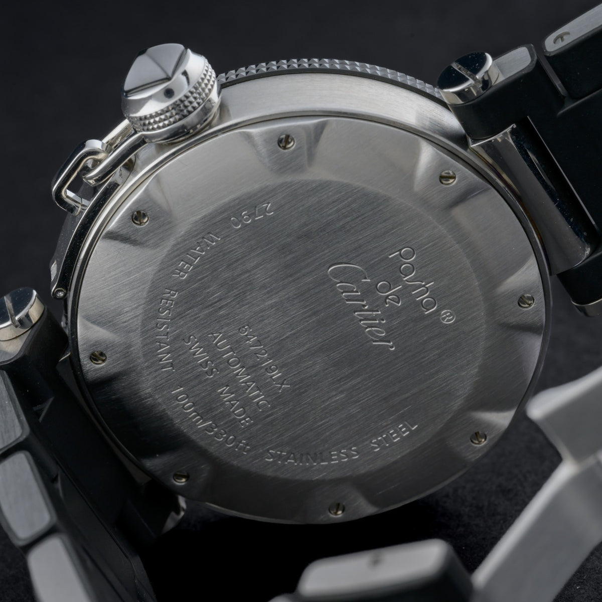 Cartier Pasha Seatimer 40mm Black Steel & Rubber Automatic Men's Watch7